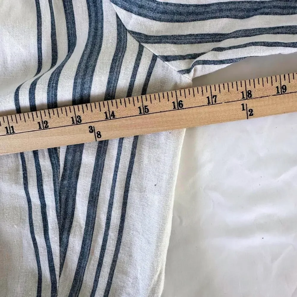 ZARA TRF Collection Blue & White Striped Linen Blend Midi Dress - Size Small - Picture 4 of 5